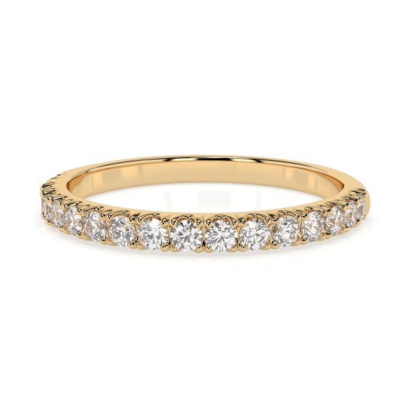 0,34 Karat Diamant Verlobungsring mit 17 Diamanten, Gelbgold 585 / 14K, Weite 58 mm, Gewicht ca. 1.4 g.