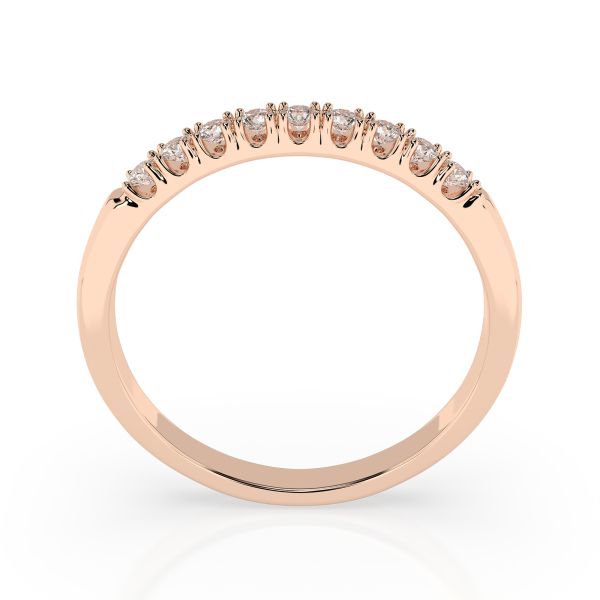 0,18 Karat Diamant Verlobungsring mit 9 Diamanten, Rotgold 585 / 14K, Weite 66 mm, Gewicht ca. 1.6 g.