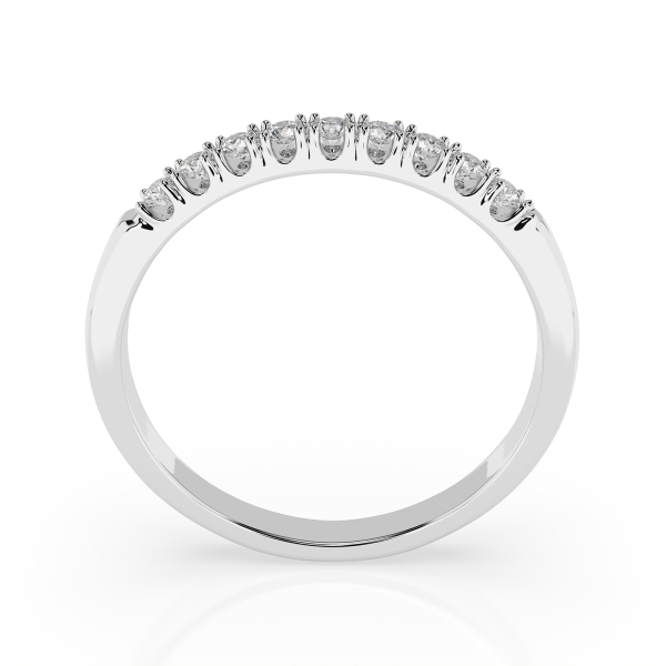 0,18 Karat Diamant Verlobungsring mit 9 Diamanten, Weißgold 585 / 14K, Gewicht ca. 1.6 g.