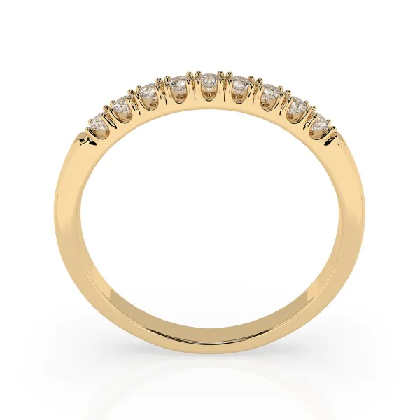 0,18 Karat Diamant Memoire Ring mit 9 Diamanten, Gelbgold 585 / 14K