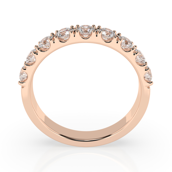 0,78 Karat Diamant Verlobungsring mit 9 Diamanten, Rotgold 585 / 14K, Weite 48 mm, Gewicht ca. 3.0 g.