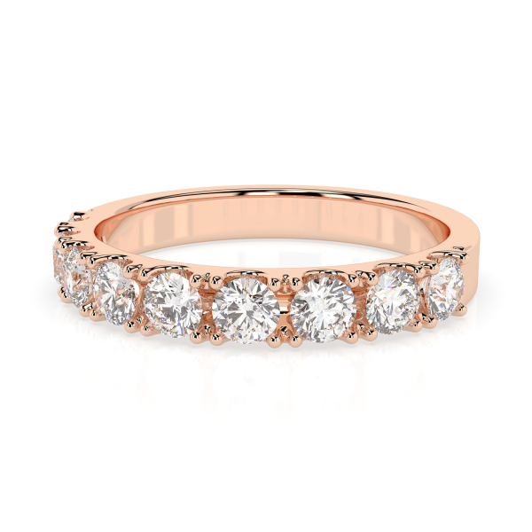 0,78 Karat Diamant Verlobungsring mit 9 Diamanten, Rotgold 585 / 14K, Weite 58 mm, Gewicht ca. 3.0 g.