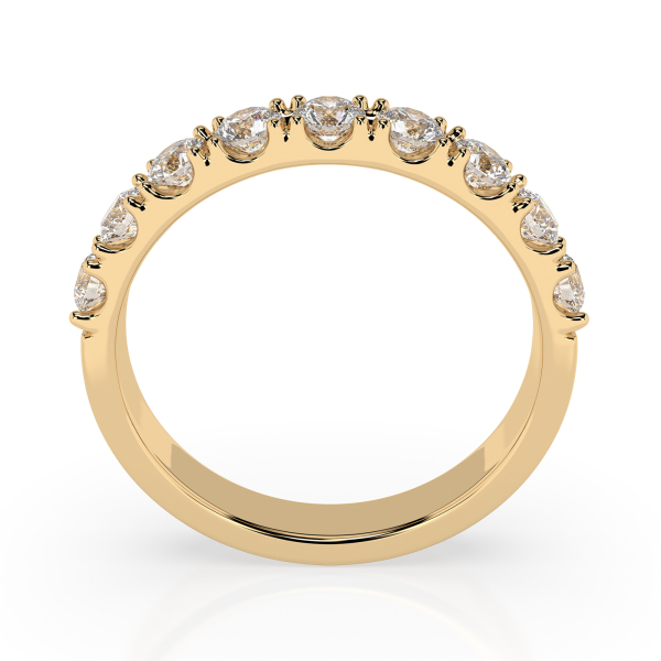 0,78 Karat Diamant Verlobungsring mit 9 Diamanten, Gelbgold 585 / 14K, Gewicht ca. 3.0 g.