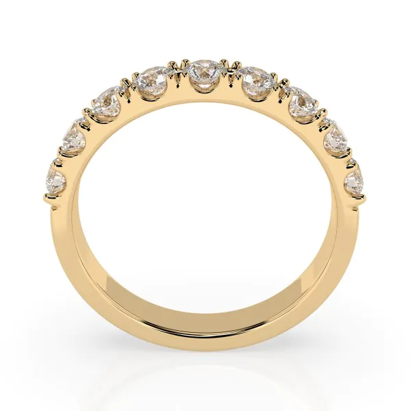 0,78 Karat Diamant Verlobungsring mit 9 Diamanten, Gelbgold 585 / 14K