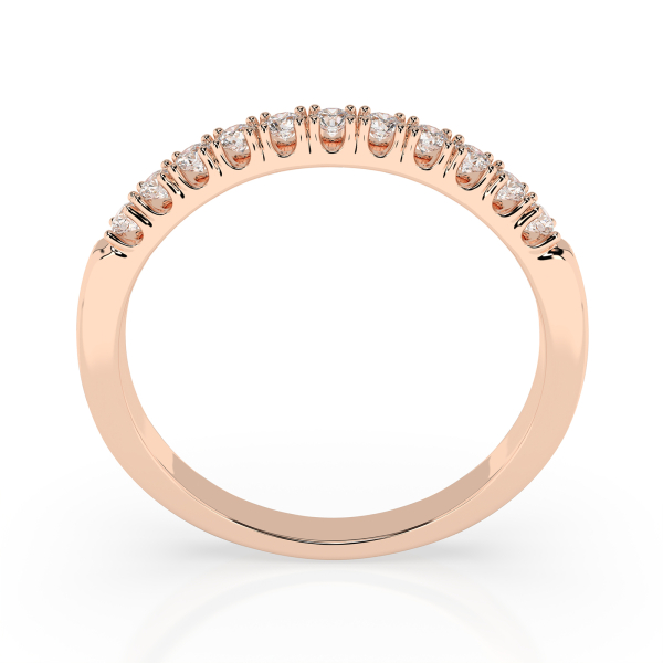 0,22 Karat Diamant Verlobungsring mit 11 Diamanten, Rotgold 585 / 14K, Weite 72 mm, Gewicht ca. 2.0 g.