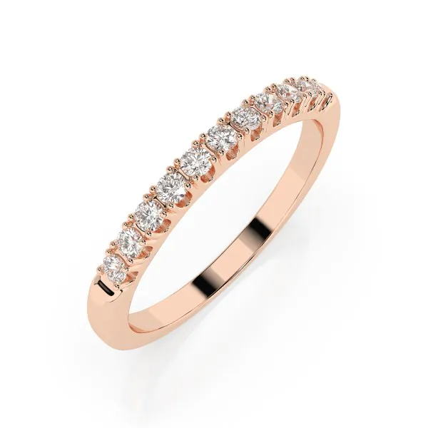 0,22 Karat Diamant Verlobungsring mit 11 Diamanten, Rotgold 585 / 14K