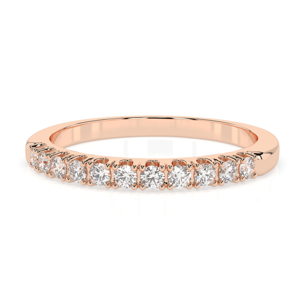 0,22 Karat Diamant Verlobungsring mit 11 Diamanten, Rotgold 585 / 14K, Weite 72 mm, Gewicht ca. 2.0 g.