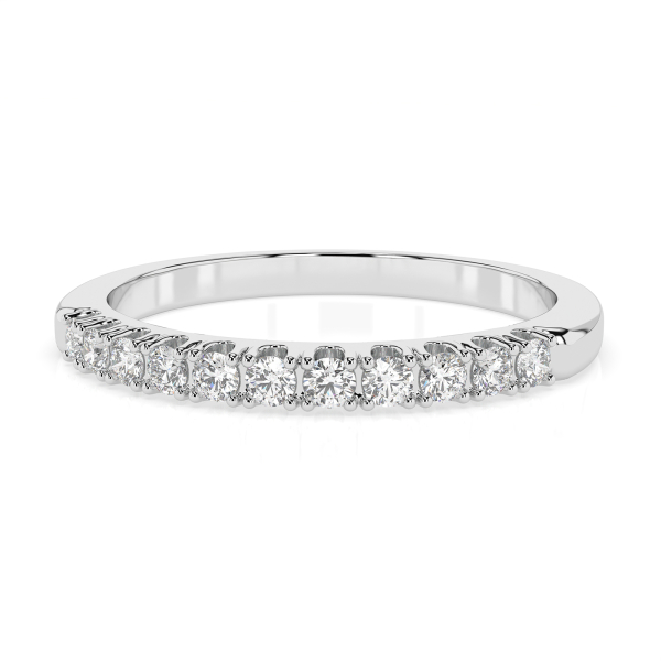 0,22 Karat Diamant Verlobungsring mit 11 Diamanten, Weißgold 585 / 14K, Weite 56 mm, Gewicht ca. 2.0 g.
