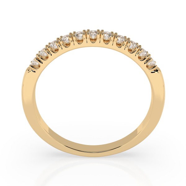 0,22 Karat Diamant Verlobungsring mit 11 Diamanten, Gelbgold 585 / 14K, Weite 47 mm, Gewicht ca. 2.0 g.