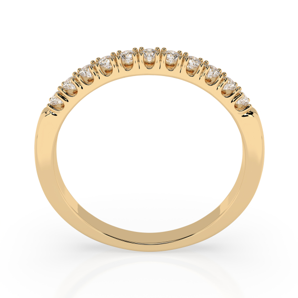 0,22 Karat Diamant Verlobungsring mit 11 Diamanten, Gelbgold 585 / 14K, Gewicht ca. 2.0 g.