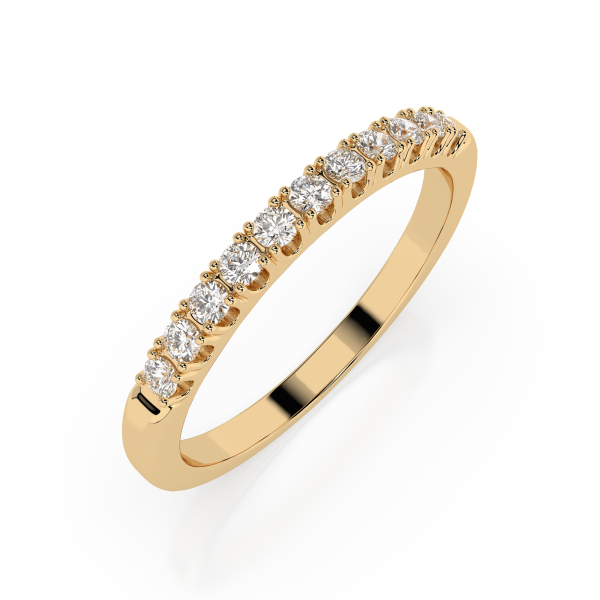 0,22 Karat Diamant Verlobungsring mit 11 Diamanten, Gelbgold 585 / 14K, Gewicht ca. 2.0 g.