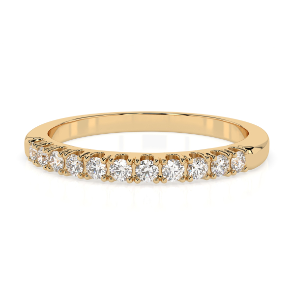 0,22 Karat Diamant Verlobungsring mit 11 Diamanten, Gelbgold 585 / 14K, Gewicht ca. 2.0 g.