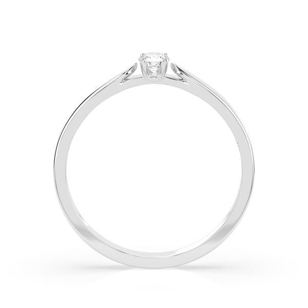 0,08 Karat Diamant Verlobungsring mit 1 Diamanten, Weißgold 585 / 14K, Weite 62 mm, Gewicht ca. 1.9 g.