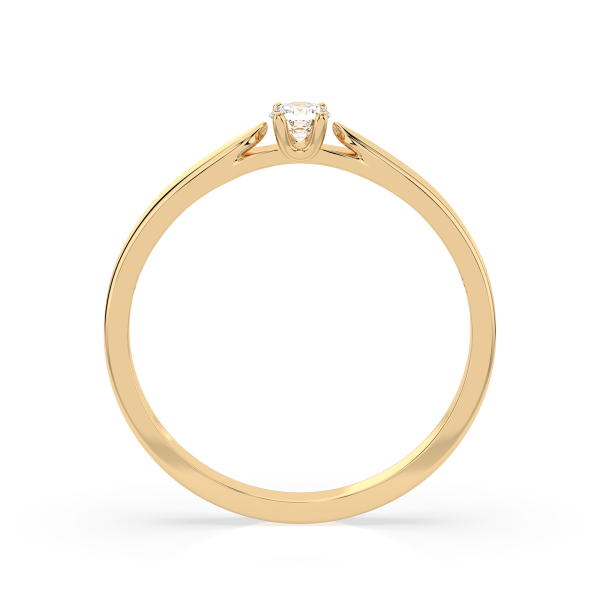 0,08 Karat Diamant Verlobungsring mit 1 Diamanten, Gelbgold 585 / 14K, Gewicht ca. 1.9 g.