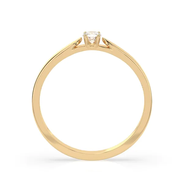 0,08 Karat Diamant Verlobungsring mit 1 Diamanten, Gelbgold 585 / 14K