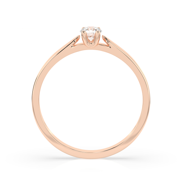 0,15 Karat Diamant Verlobungsring mit 1 Diamanten, Rotgold 585 / 14K, Weite 61 mm, Gewicht ca. 1.7 g.