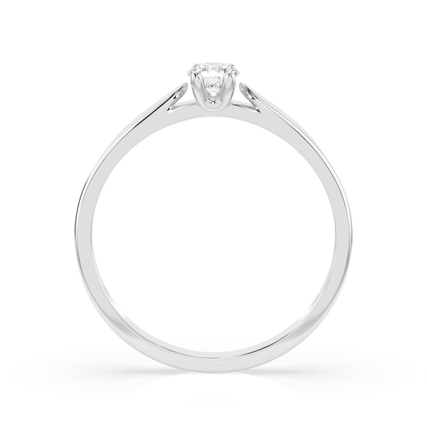 0,15 Karat Diamant Verlobungsring mit 1 Diamanten, Weißgold 585 / 14K, Weite 58 mm, Gewicht ca. 1.7 g.