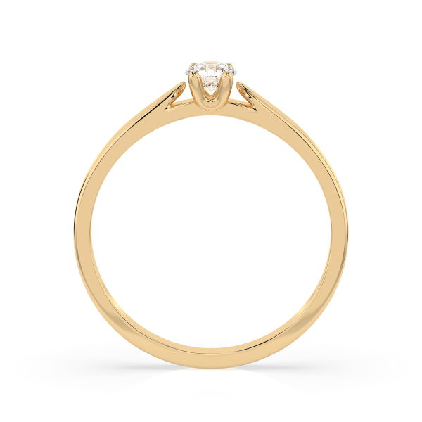 0,15 Karat Diamant Verlobungsring mit 1 Diamanten, Gelbgold 585 / 14K, Weite 66 mm, Gewicht ca. 1.7 g.