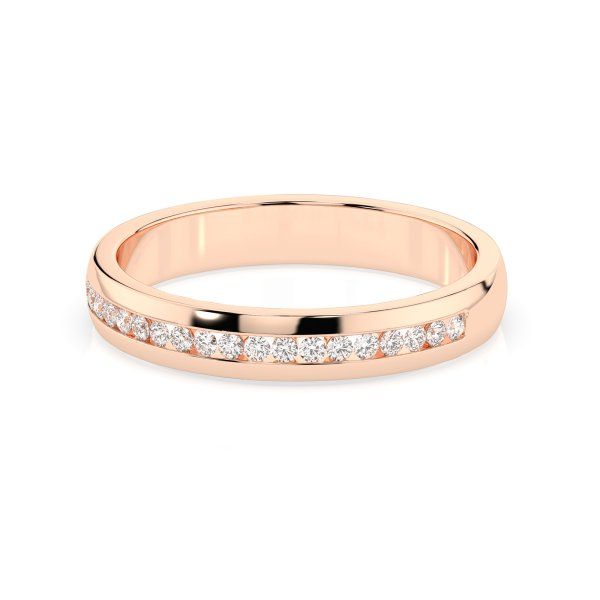 0,15 Karat Diamant Verlobungsring mit 19 Diamanten, Rotgold 585 / 14K, Weite 58 mm, Gewicht ca. 2.8 g.
