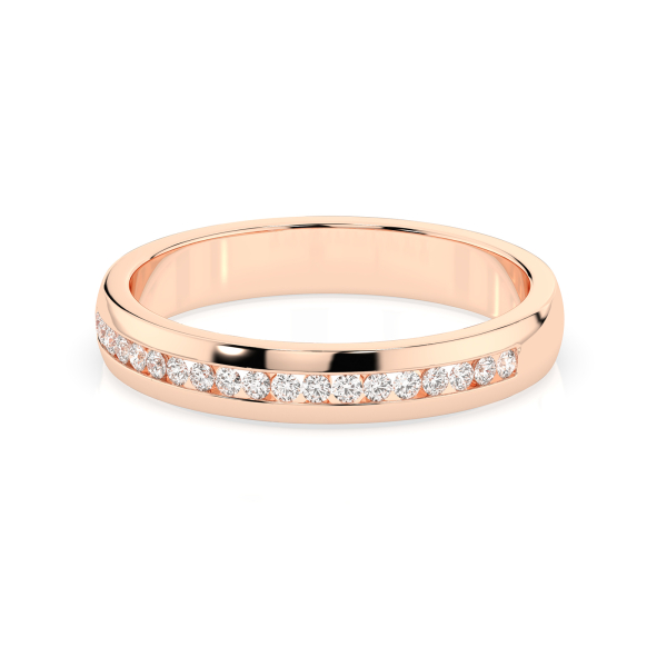 0,15 Karat Diamant Verlobungsring mit 19 Diamanten, Rotgold 585 / 14K, Weite 60 mm, Gewicht ca. 2.8 g.