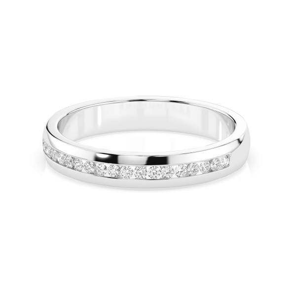 0,15 Karat Diamant Verlobungsring mit 19 Diamanten, Weißgold 585 / 14K, Weite 69 mm, Gewicht ca. 2.8 g.