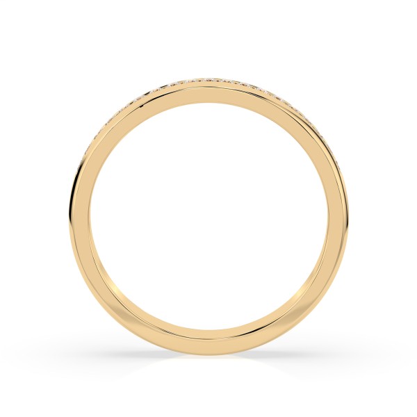 0,15 Karat Diamant Verlobungsring mit 19 Diamanten, Gelbgold 585 / 14K, Weite 47 mm, Gewicht ca. 2.8 g.
