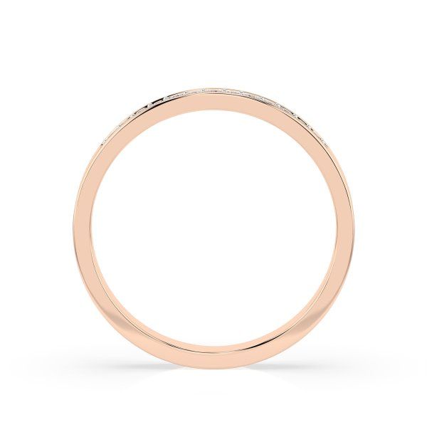 0,11 Karat Diamant Verlobungsring mit 13 Diamanten, Rotgold 585 / 14K, Weite 62 mm, Gewicht ca. 1.9 g.