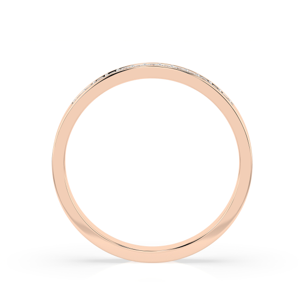 0,11 Karat Diamant Verlobungsring mit 13 Diamanten, Rotgold 585 / 14K, Weite 50 mm, Gewicht ca. 1.9 g.