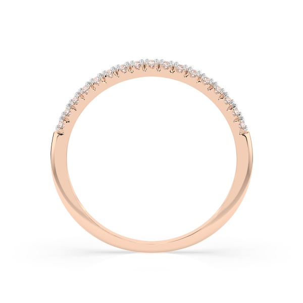 0,14 Karat Diamant Verlobungsring mit 17 Diamanten, Rotgold 585 / 14K, Weite 71 mm, Gewicht ca. 0.9 g.