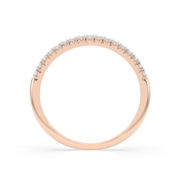 0,14 Karat Diamant Verlobungsring mit 17 Diamanten, Rotgold 585 / 14K, Weite 56 mm, Gewicht ca. 0.9 g.