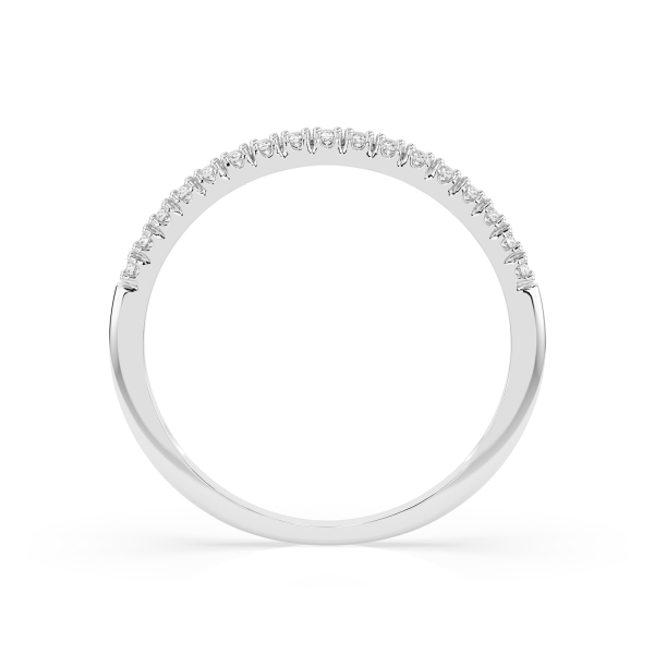 0,14 Karat Diamant Verlobungsring mit 17 Diamanten, Weißgold 585 / 14K, Weite 50 mm, Gewicht ca. 0.9 g.