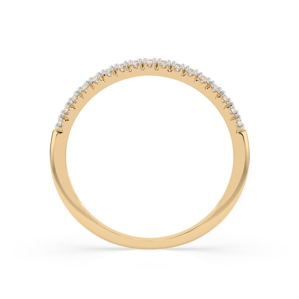0,14 Karat Diamant Verlobungsring mit 17 Diamanten, Gelbgold 585 / 14K, Weite 63 mm, Gewicht ca. 0.9 g.