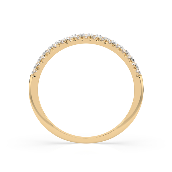 0,14 Karat Diamant Verlobungsring mit 17 Diamanten, Gelbgold 585 / 14K, Weite 68 mm, Gewicht ca. 0.9 g.