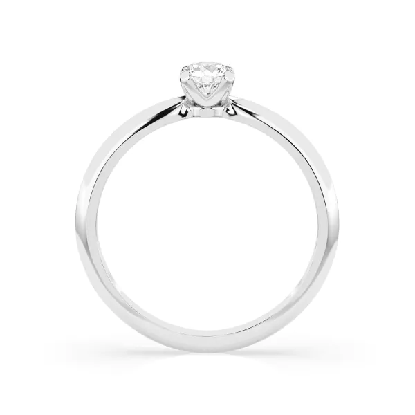0,1 Karat Diamant Verlobungsring mit 1 Diamanten, Weißgold 585 / 14K