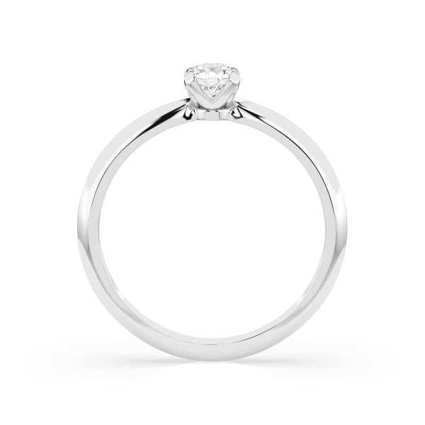 0,1 Karat Diamant Verlobungsring mit 1 Diamanten, Weißgold 585 / 14K, Weite 51 mm, Gewicht ca. 1.3 g.
