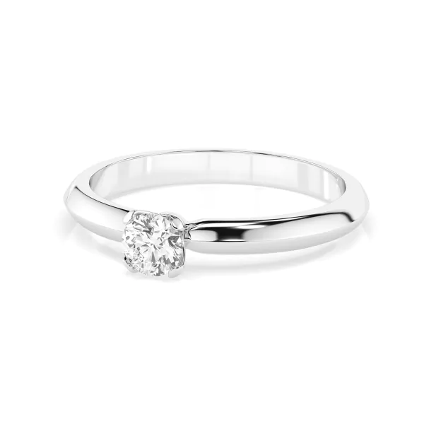 0,1 Karat Diamant Verlobungsring mit 1 Diamanten, Weißgold 585 / 14K