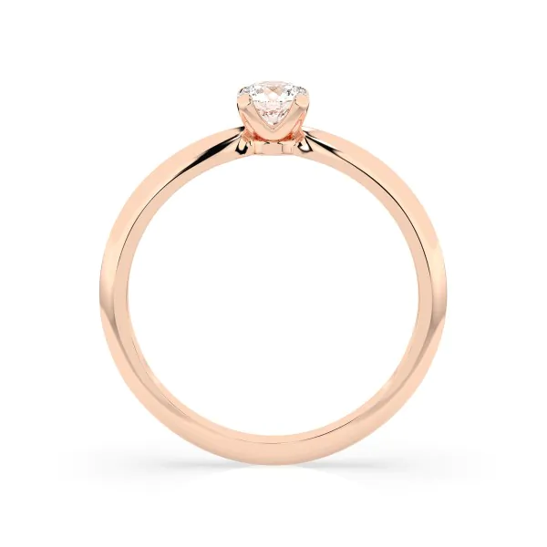 0,15 Karat Diamant Verlobungsring mit 1 Diamanten, Rotgold 585 / 14K