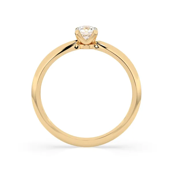 0,15 Karat Diamant Verlobungsring mit 1 Diamanten, Gelbgold 585 / 14K