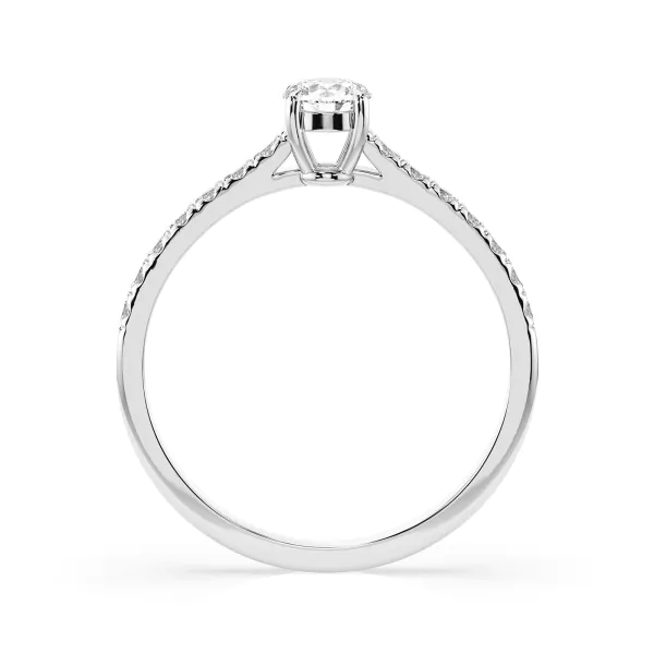 0,2+0,21 Karat Diamant Verlobungsring mit 15 Diamanten, Weißgold 585 / 14K