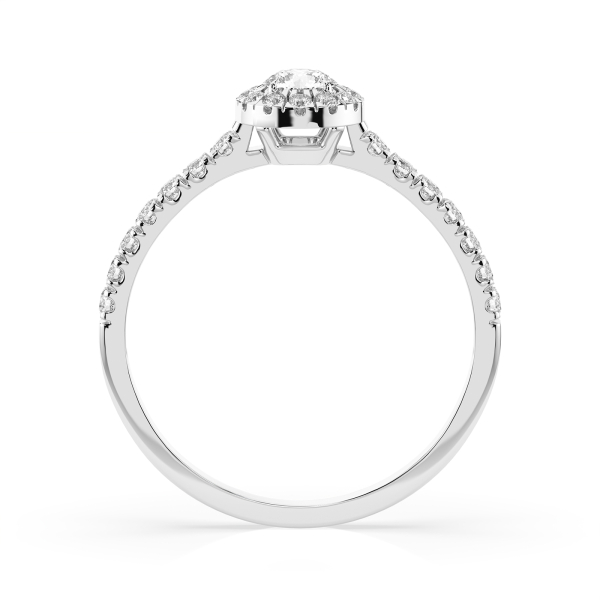 0,29+0,25 Karat Diamant Verlobungsring mit 30 Diamanten, Weißgold 585 / 14K, Weite 60 mm, Gewicht ca. 1.6 g.