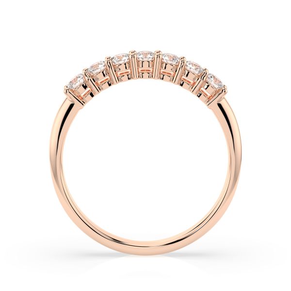 0,42 Karat Diamant Verlobungsring mit 7 Diamanten, Rotgold 585 / 14K, Weite 66 mm, Gewicht ca. 2.1 g.