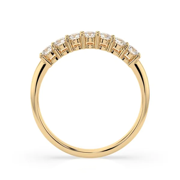 0,42 Karat Diamant Verlobungsring mit 7 Diamanten, Gelbgold 585 / 14K
