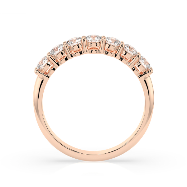 0,7 Karat Diamant Verlobungsring mit 7 Diamanten, Rotgold 585 / 14K, Weite 49 mm, Gewicht ca. 2.5 g.