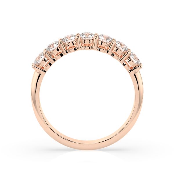 0,7 Karat Diamant Verlobungsring mit 7 Diamanten, Rotgold 585 / 14K, Weite 54 mm, Gewicht ca. 2.5 g.