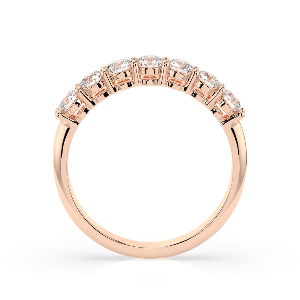 0,7 Karat Diamant Verlobungsring mit 7 Diamanten, Rotgold 585 / 14K, Weite 55 mm, Gewicht ca. 2.5 g.