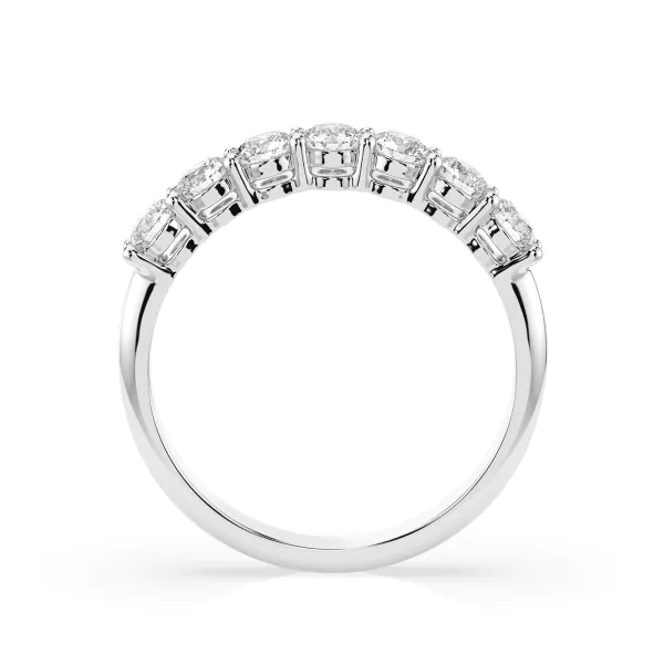 0,7 Karat Diamant Verlobungsring mit 7 Diamanten, Weißgold 585 / 14K