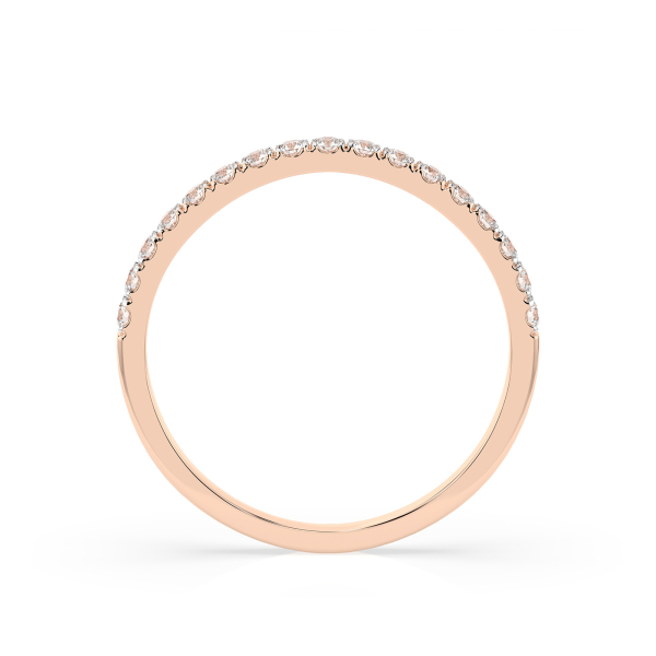 0,26 Karat Diamant Verlobungsring mit 17 Diamanten, Rotgold 585 / 14K, Weite 57 mm, Gewicht ca. 1.1 g.