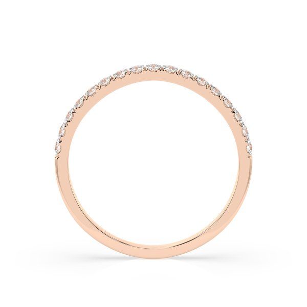 0,26 Karat Diamant Verlobungsring mit 17 Diamanten, Rotgold 585 / 14K, Weite 64 mm, Gewicht ca. 1.1 g.