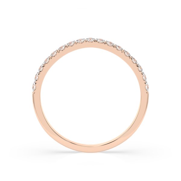 0,26 Karat Diamant Verlobungsring mit 17 Diamanten, Rotgold 585 / 14K, Weite 49 mm, Gewicht ca. 1.1 g.