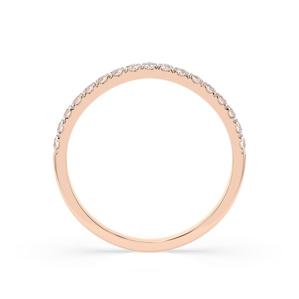 0,26 Karat Diamant Verlobungsring mit 17 Diamanten, Rotgold 585 / 14K, Weite 71 mm, Gewicht ca. 1.1 g.